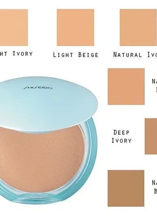 Матирующая компактная пудра shiseido matifying compact oil-баллон 50 deep ivory 60 natural bronze змін