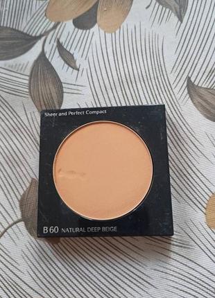 Компактная пудра shiseido sheer and perfect compact тон b60 сменный блок 10 гр, есть механические по2 фото