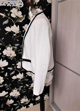 Модный пиджак - жакет в стиле шанель , прямой крой, стильная накидка4 фото