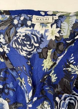 Сукня в квіти masai. вільний фасон , довгі рукава . по рукаві іде тонка ажурна смужка . натуральний склад тканини .8 фото