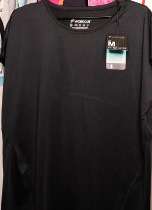 Нова чорна спортивна футболка, добре тягнеться, розмір 465 фото