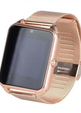 Умные часы смарт часы с металлическим ремешком женские x7 watches розовые3 фото