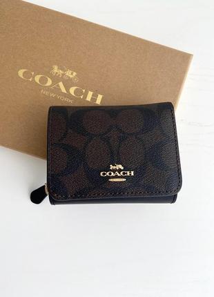 Женский брендовый кожаный кошелек coach оригинал кожа коач коуч подарок жене девушке дочери