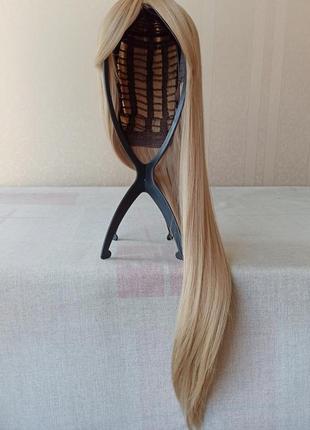 Прямой длинный парик, термостойкая, с чутчиком, блонд, новая, парик