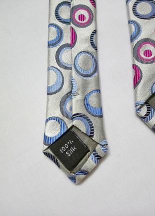 Серый шелковый галстук с принтом thomas nash4 фото