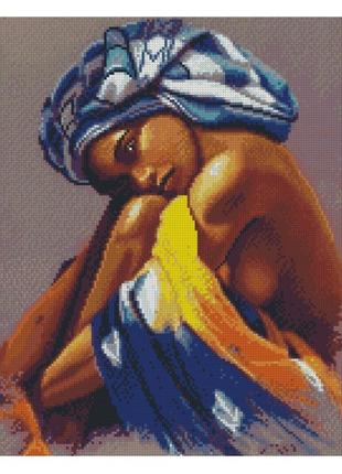 Алмазна мозаїка темношкіра краса 40х50 см fa40833