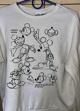 Світшот на флісі з принтом міккі маус дісней disney zara тренд