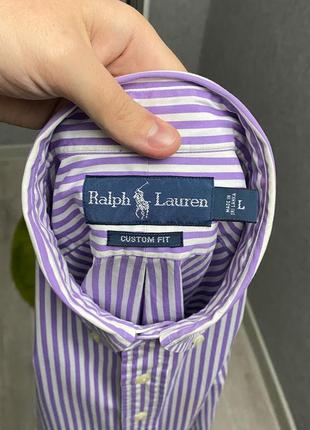 Полосатая рубашка от бренда polo ralph lauren5 фото