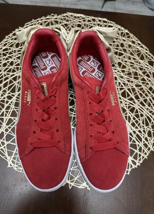 Неймовірні круті червоні оригінал стильні кросівки puma трендові9 фото
