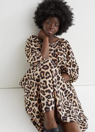 Леопардова сукня міді h&m2 фото