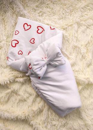 Летний велюровый конверт одеяло для новорожденных, белый