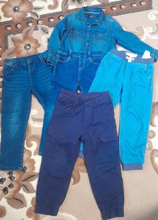 Набір речей, джинси , джинсова сорочка, сині джогери