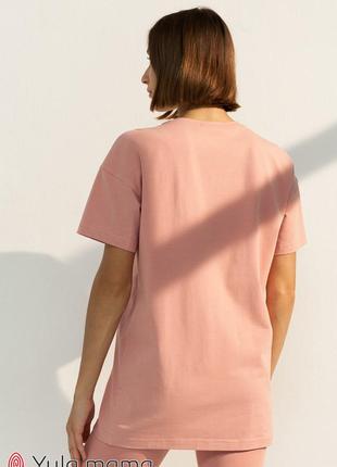 Модный костюм лосины + туника для беременных и кормящих shannon st-31.021 розовый4 фото