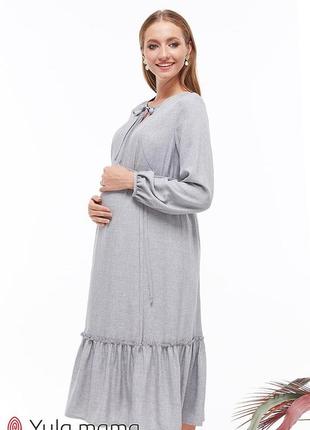 Платье для беременных и кормящих monice dr-39.062 серый меланж5 фото
