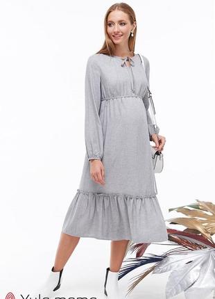 Сукня для вагітних та годування monice dr-39.062 сірий меланж