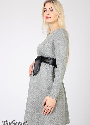 Платье для беременных и кормящих orbi dr-46.122 серый меланж, размер 464 фото