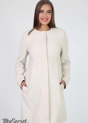 Кашемировое пальто для беременных madeleine ow-37.022, бежевое3 фото