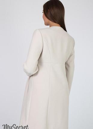 Кашемировое пальто для беременных madeleine ow-37.022, бежевое5 фото