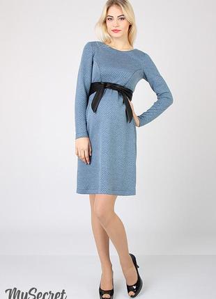 Платье для беременных и кормящих orbi dr-46.121 джинсово-синий меланж размер s
