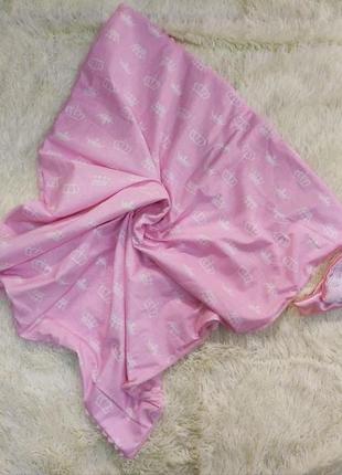 Летний плюшевый конверт одеяло для новорожденных, розовый2 фото