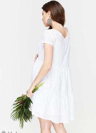 Платье для беременных и кормящих amy dr-29.072 белое4 фото
