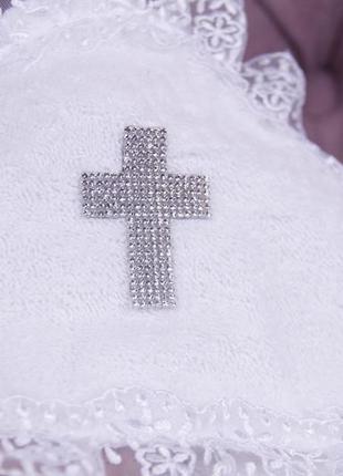 Хрестильне рушник "хрещення" біле2 фото