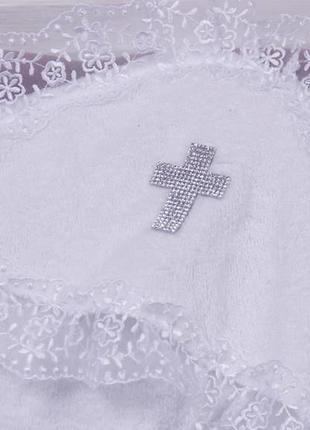 Хрестильне рушник "хрещення" біле7 фото