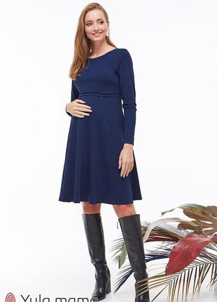 Сукня для вагітних та годування olivia dr-38.031 синя1 фото