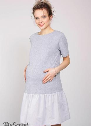 Летнее платье для беременных и кормления missi dr-28.062 серое размер 48-503 фото