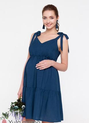 Летний сарафан для беременных и кормящих dua sf-20.061 синий s1 фото