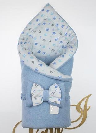 Демисезонный комплект prince для новорожденных мальчиков на выписку, голубой2 фото