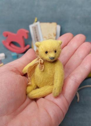 Мініатюрний ведмедик тедді лимонний8 фото