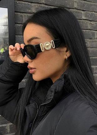 Очки окуляри в стилі versace чорні