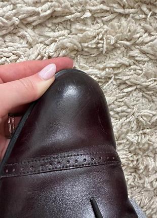 Чоловіче класичне взуття шкіряні оксфорди tapi nero коричневі/бордові/вишневі6 фото