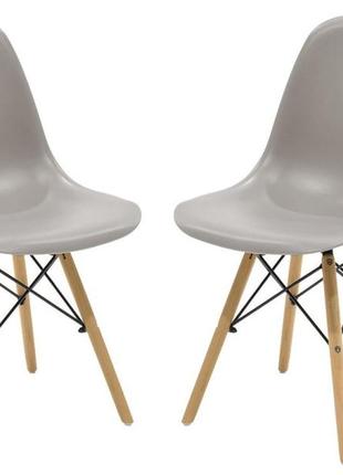 Крісло для кухні на ніжках bonro в-173 full kd коричневе (2 шт) (42400433)