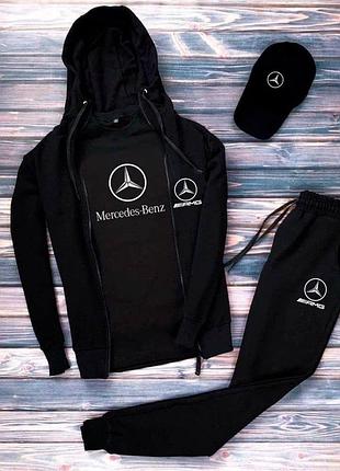 4в1 чоловічий спортивний сет комплект мужской спортивный костюм mercedes