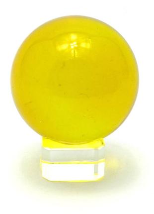 Куля кришталева на підставці жовта (5 см)1 фото