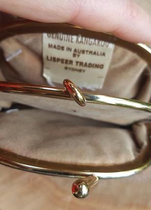 Винтажный кошелек из кожи и меха кенгуру