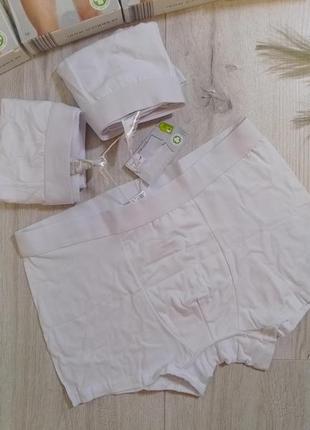 Боксерки чоловічі труси білі m, l, xl, xxl