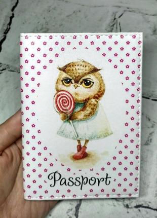 Обкладинка на паспорт сова
