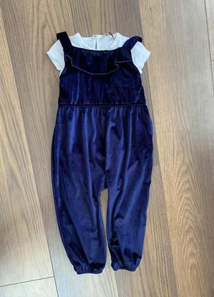 Велюровый комбинезон футболка  george