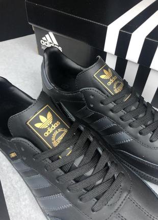 Кросівки чоловічі кеди adidas spezial чорний модні осінь весна шкіряні стильні молодіжні демісезонні на кожен день.3 фото