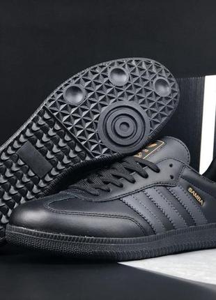 Кросівки чоловічі кеди adidas spezial чорний модні осінь весна шкіряні стильні молодіжні демісезонні на кожен день.