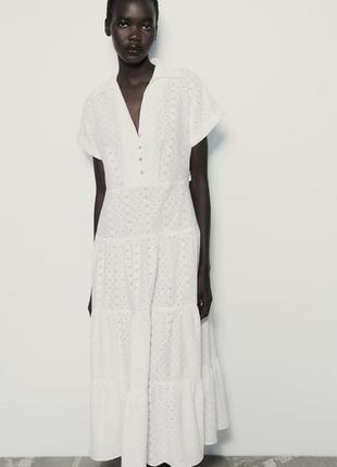 Zara -60% 💛 сукня етно вишивка розкішна котон стильна s, м. l, xl2 фото