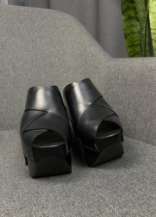 Оригінальні туфлі босоніжки acne studios black callie platform mule8 фото