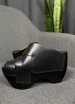 Оригінальні туфлі босоніжки acne studios black callie platform mule7 фото