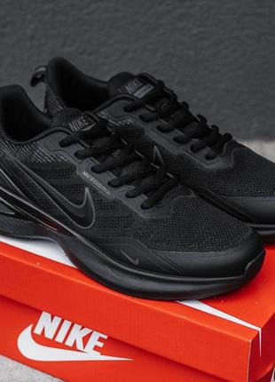 Демісезонні чорні кросівки в сіточку nike zoom running6 фото