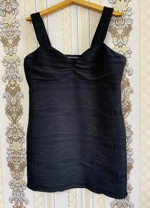 Коротка фігурна сукня, чорне легке плаття2 фото