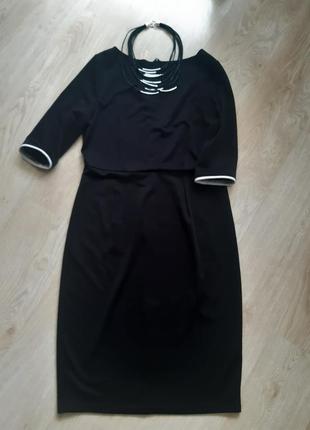 Чорна сукня футляр плаття ділове строге2 фото