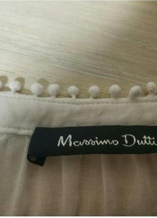 Massimo dutti легка тонка блуза блузка сорочка  туніка вишивка бренд massimo dutti, р.40 оригінал5 фото